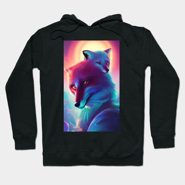 Foxes II Hoodie by ShopSunday